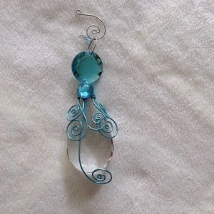 Sky Blue Art Glass Ceiling Fan Pull or Light Pull Chain